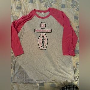 Next Level Bowling Breast Cancer shirt xl